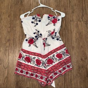 Boho Rose Detail Sleeveless Romper